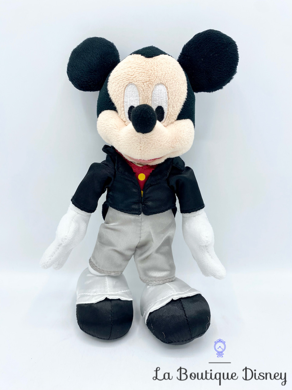 Peluche Mickey Mouse Smoking Disneyland Paris Disney noir gris costume 25 cm