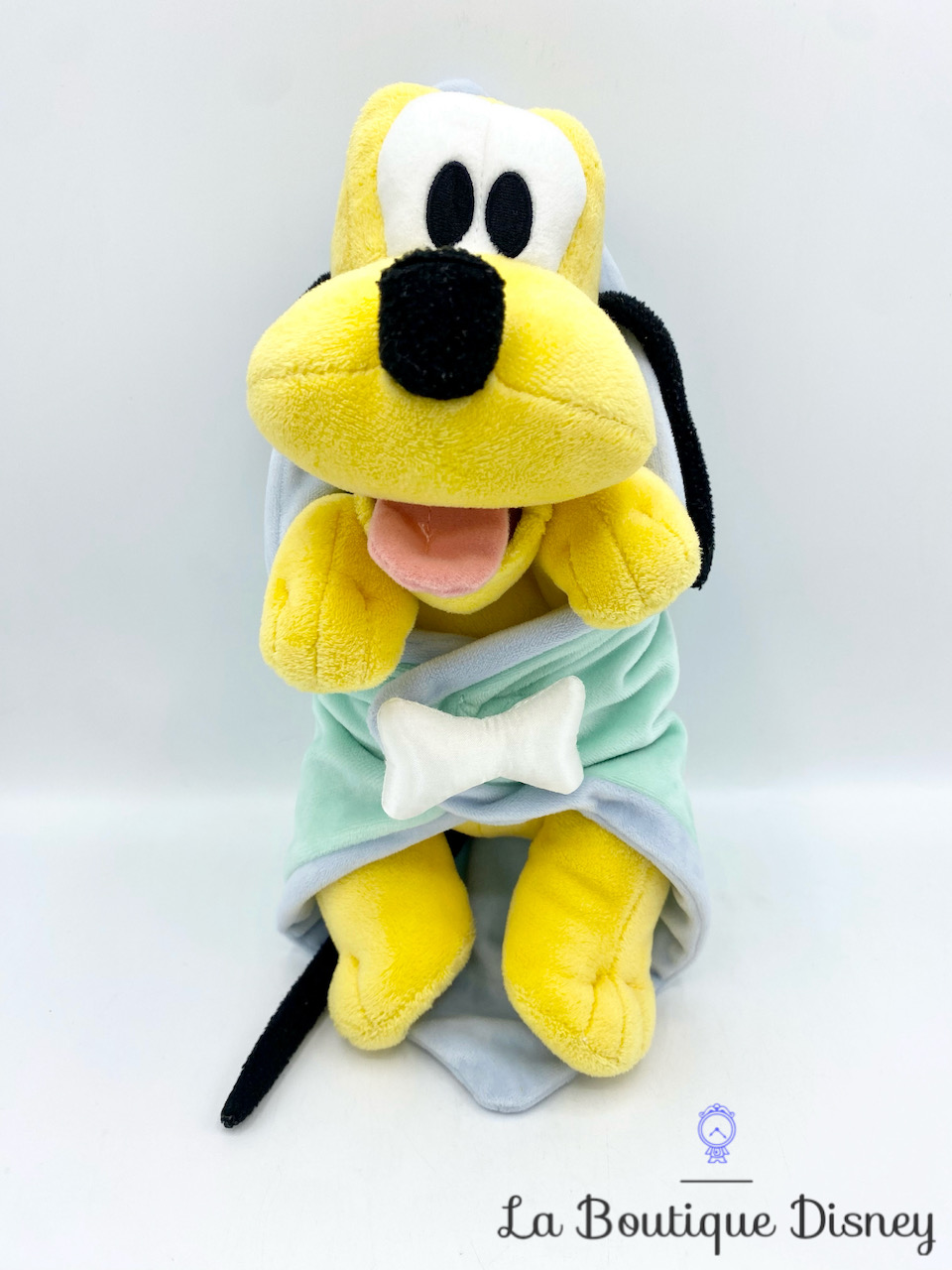 Peluche Pluto Disney Babies Disney Parks 2015 chien jaune couffin couverture os