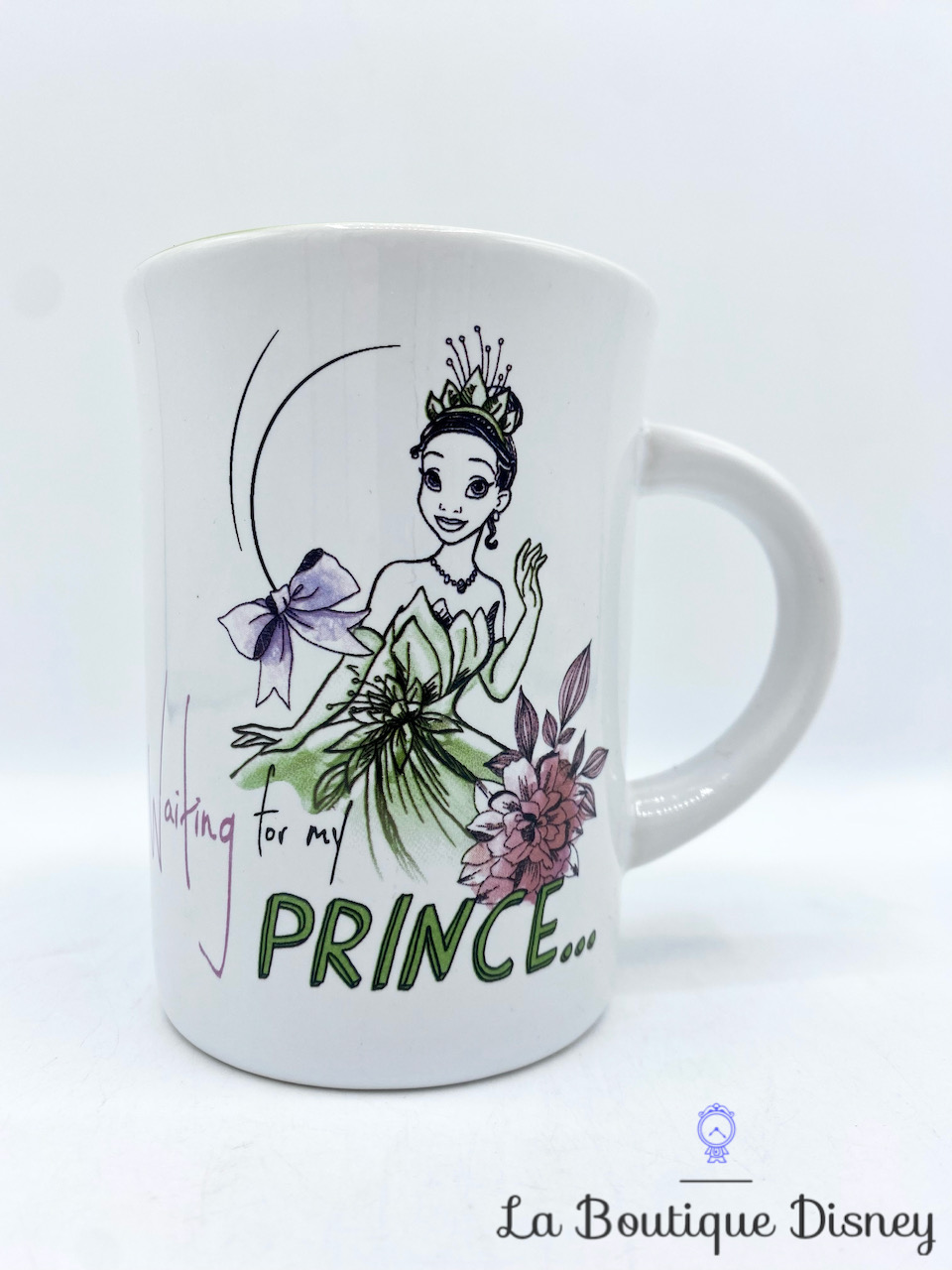 Tasse Tiana La princesse et la grenouille Disneyland Paris mug Disney Waiting for my Prince