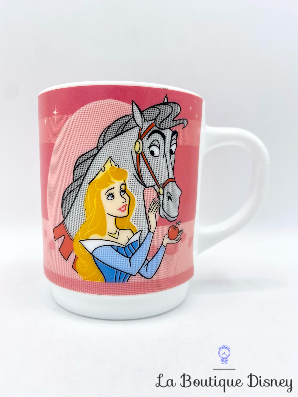 Tasse Aurore La belle au bois Dormant Disney mug Cheval rose coeur