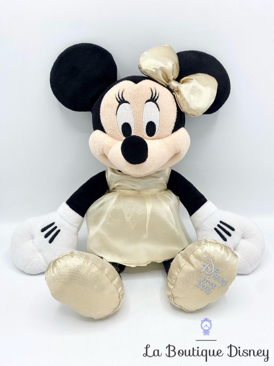 Peluche Minnie Mouse Disney Store 2013 robe beige 42 cm
