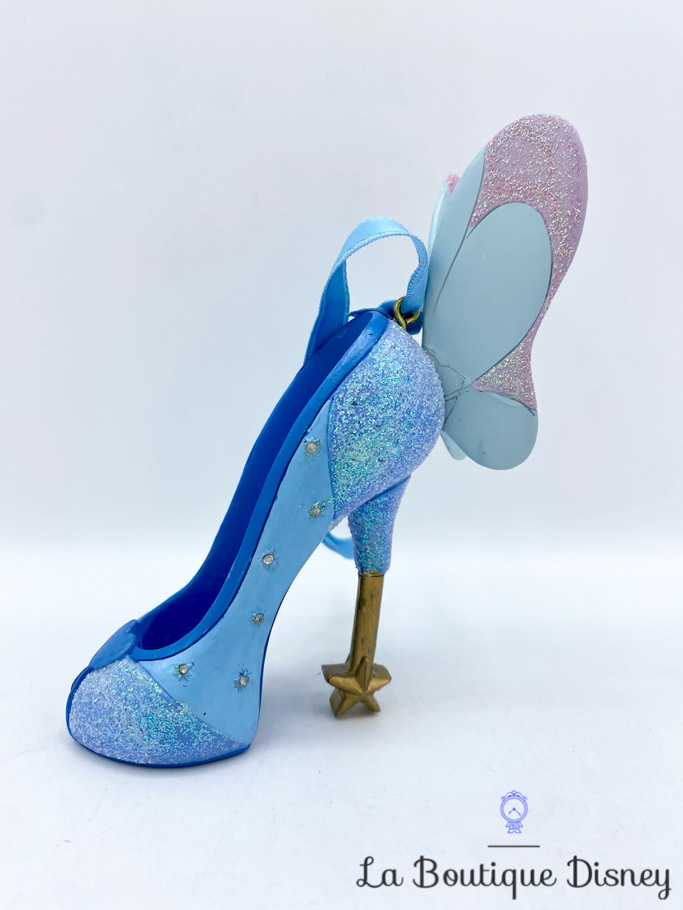 Ornement Noël Mini Chaussure Fée Bleue décorative Disney Parks Disneyland Pinocchio Runway Shoe boule suspension