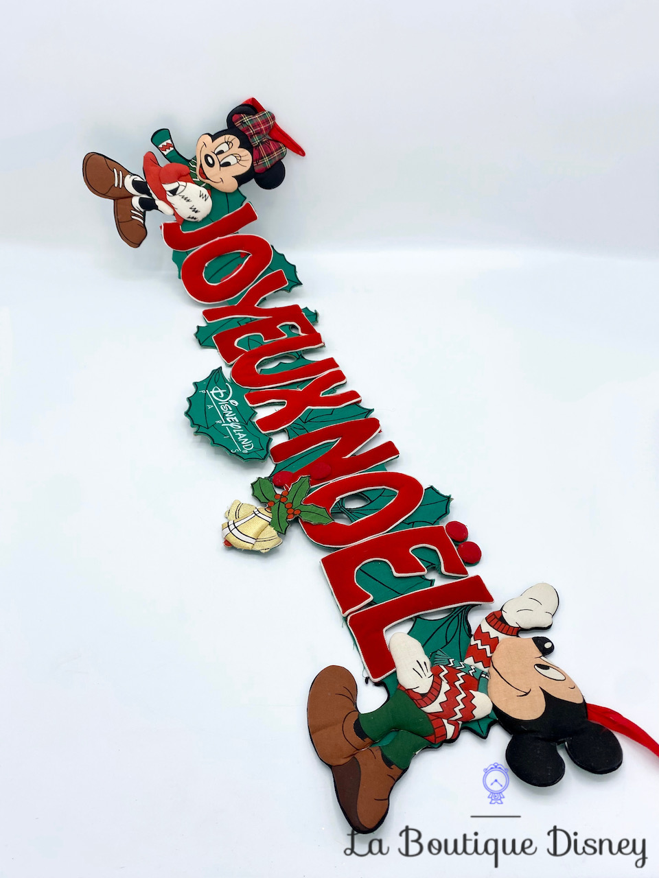 Guirlande Mickey Minnie Joyeux Noël Disneyland Paris Disney vintage  décoration frise banderole