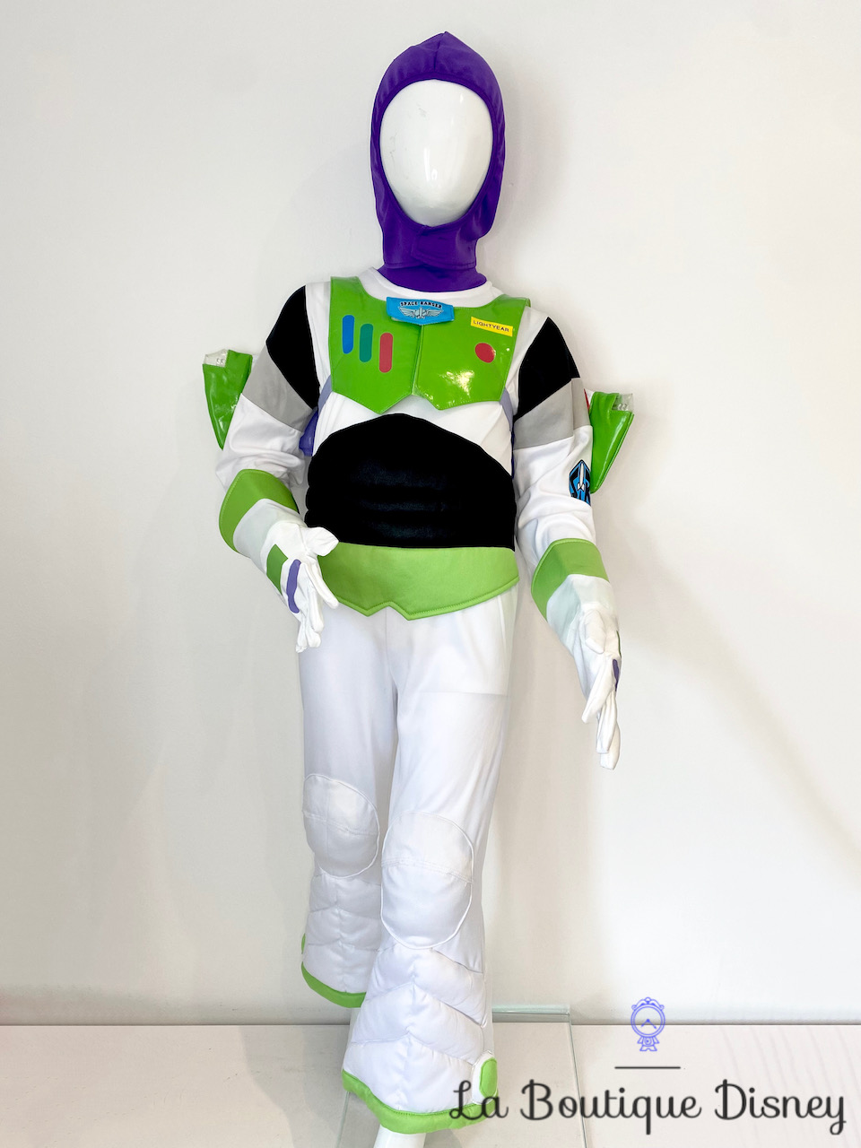 Déguisement Buzz l\'éclair Toy Story Disney Store taille 5-6 ans space ranger espace vert blanc