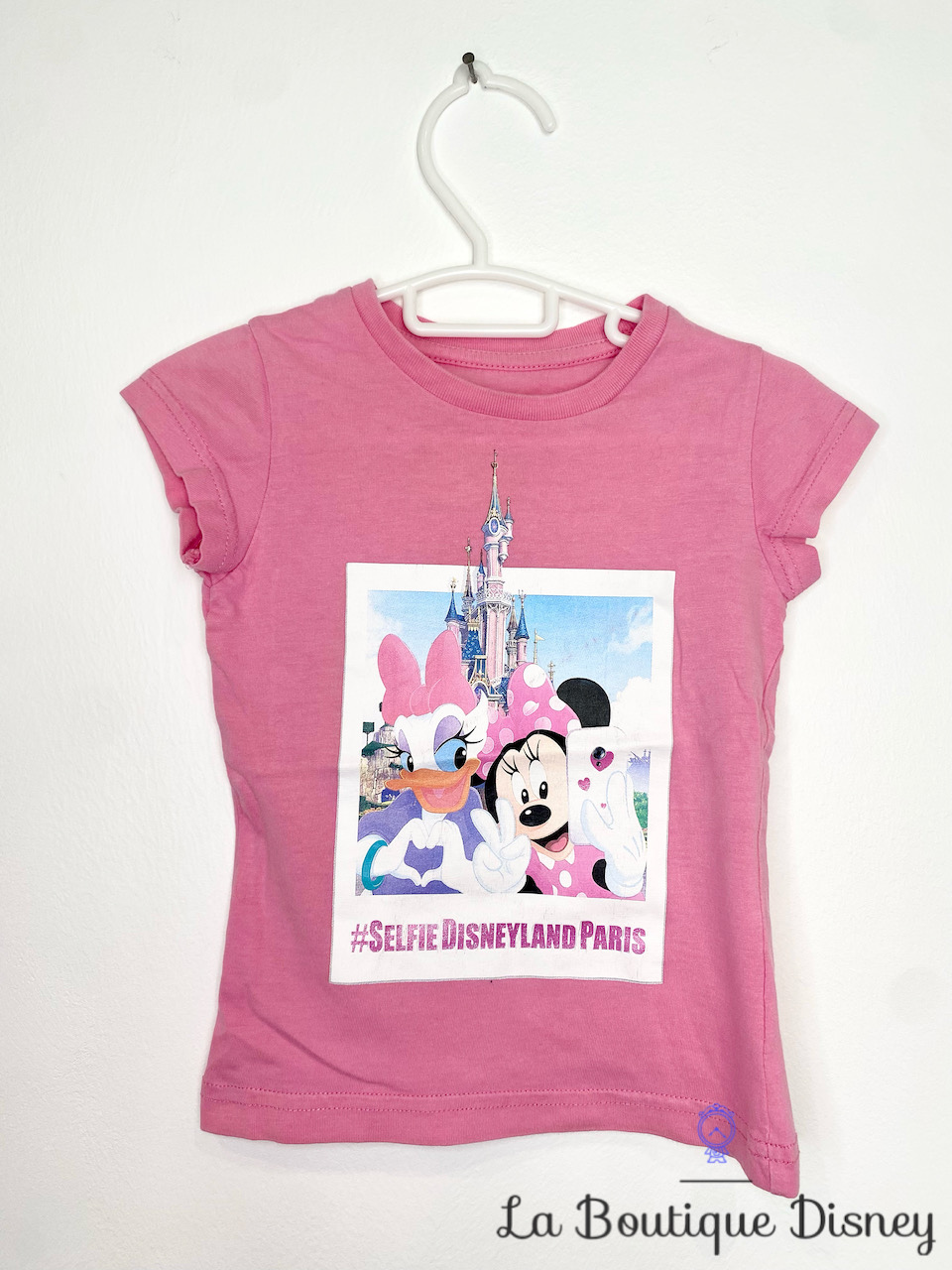 Tee Shirt Daisy Minnie Selfie Disneyland Paris Disney taille 2 ans rose