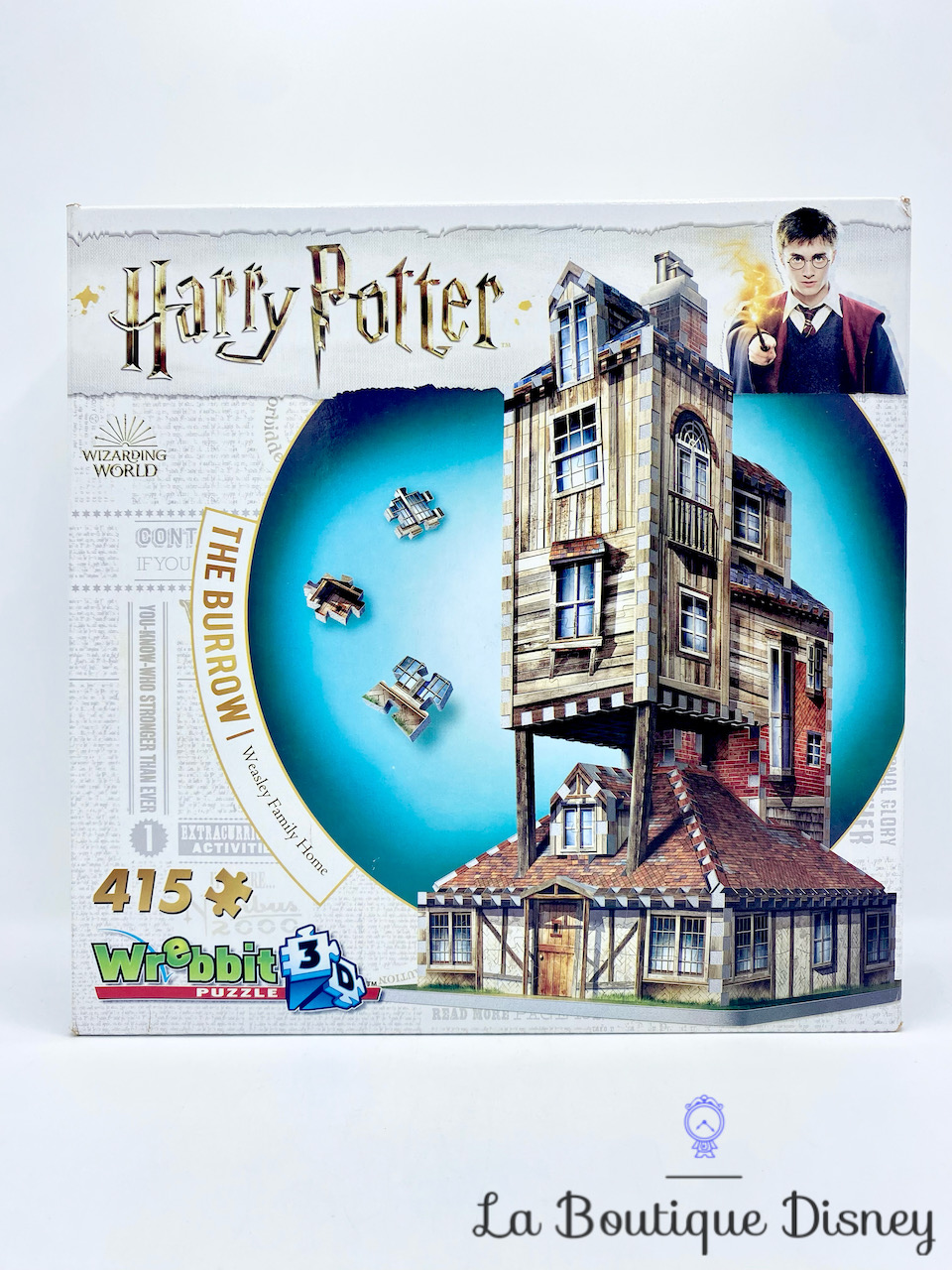 Puzzle 3D Harry Potter The Burrow 415 pièces Wrebbit Maison des Weasley Le Terrier