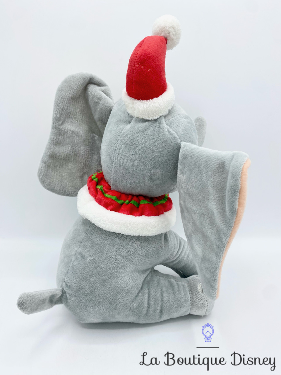 Peluche musicale Dumbo Noël Disney Sambro éléphant gris bonnet rouge 34 cm