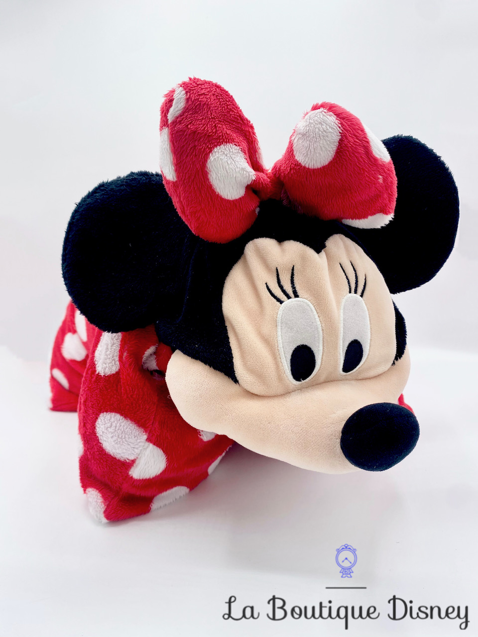 Coussin Minnie Mouse Disney Parks Disneyland peluche oreiller pliable rouge pois