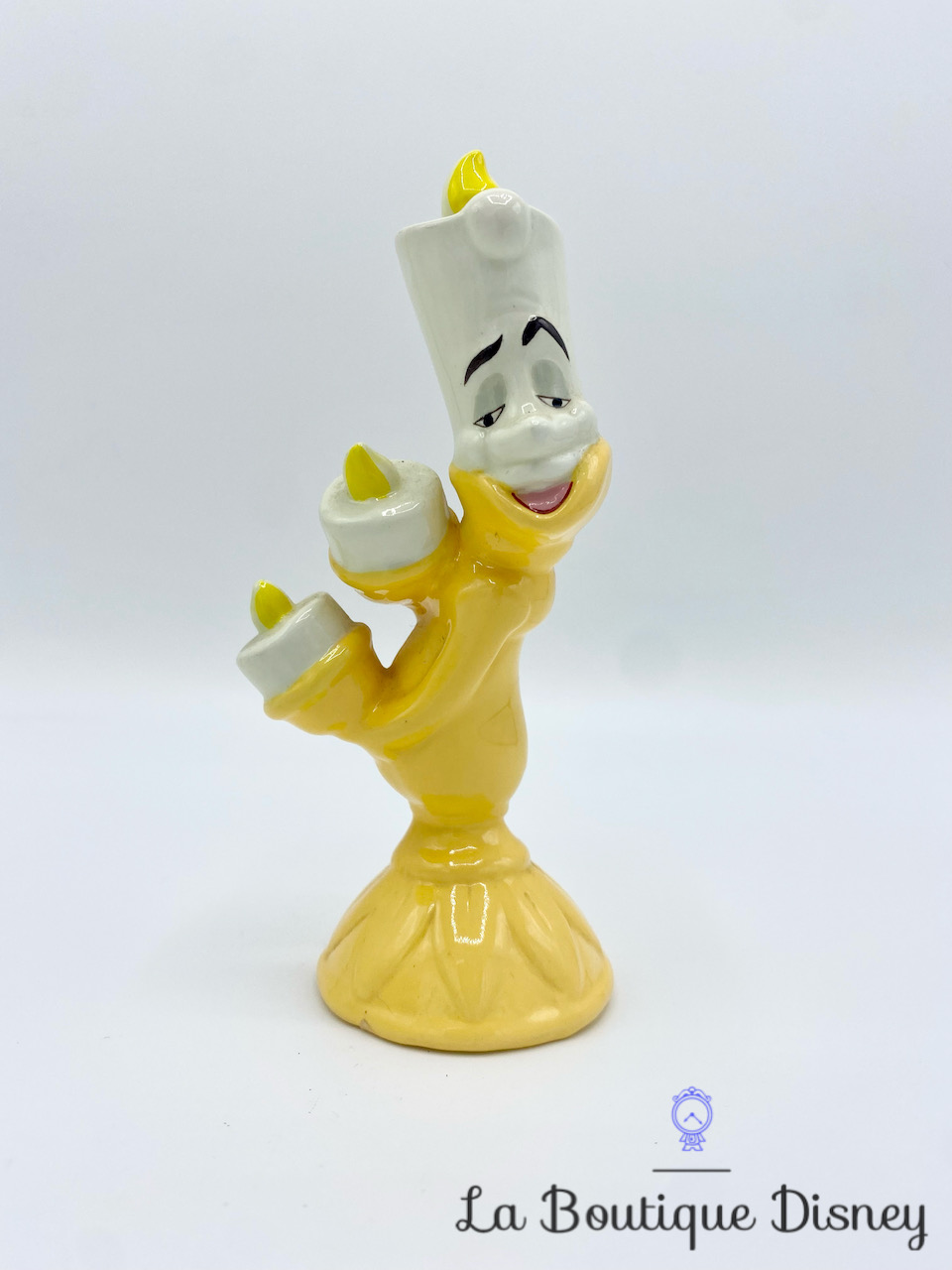 Figurine céramique porcelaine Lumière La belle et la bête Disney vintage chandelier