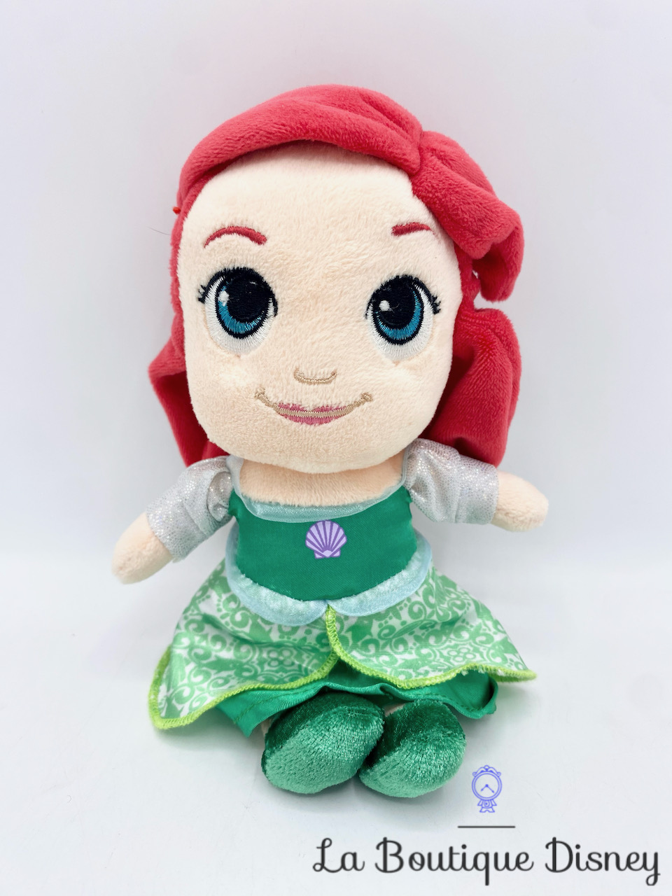 Peluche Ariel La petite sirène Disney Nicotoy princesse robe verte 22 cm