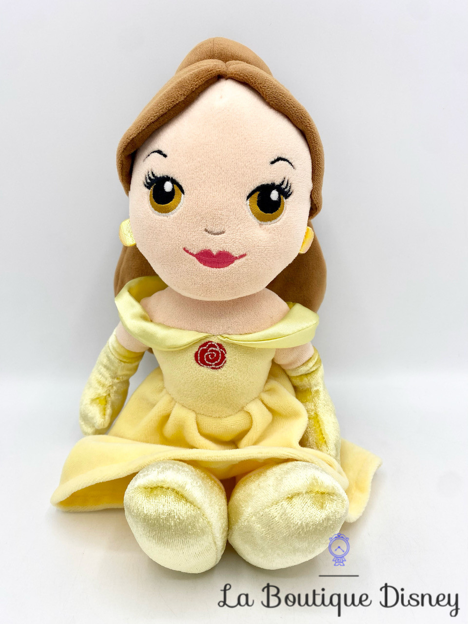 Peluche Belle La belle et la bête Disney Nicotoy poupée princesse robe jaune 32 cm