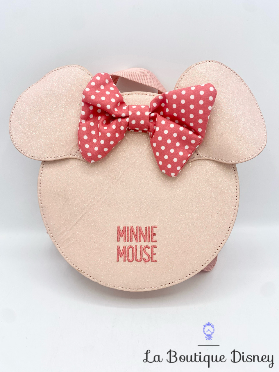 Sac à dos Minnie Mouse oreilles Disney Kiabi rose paillettes tête visage