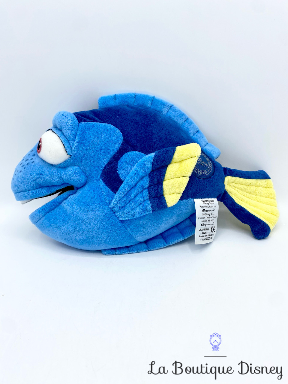 Peluche Dory Disney Store Le monde de Némo poisson bleu jaune 31 cm