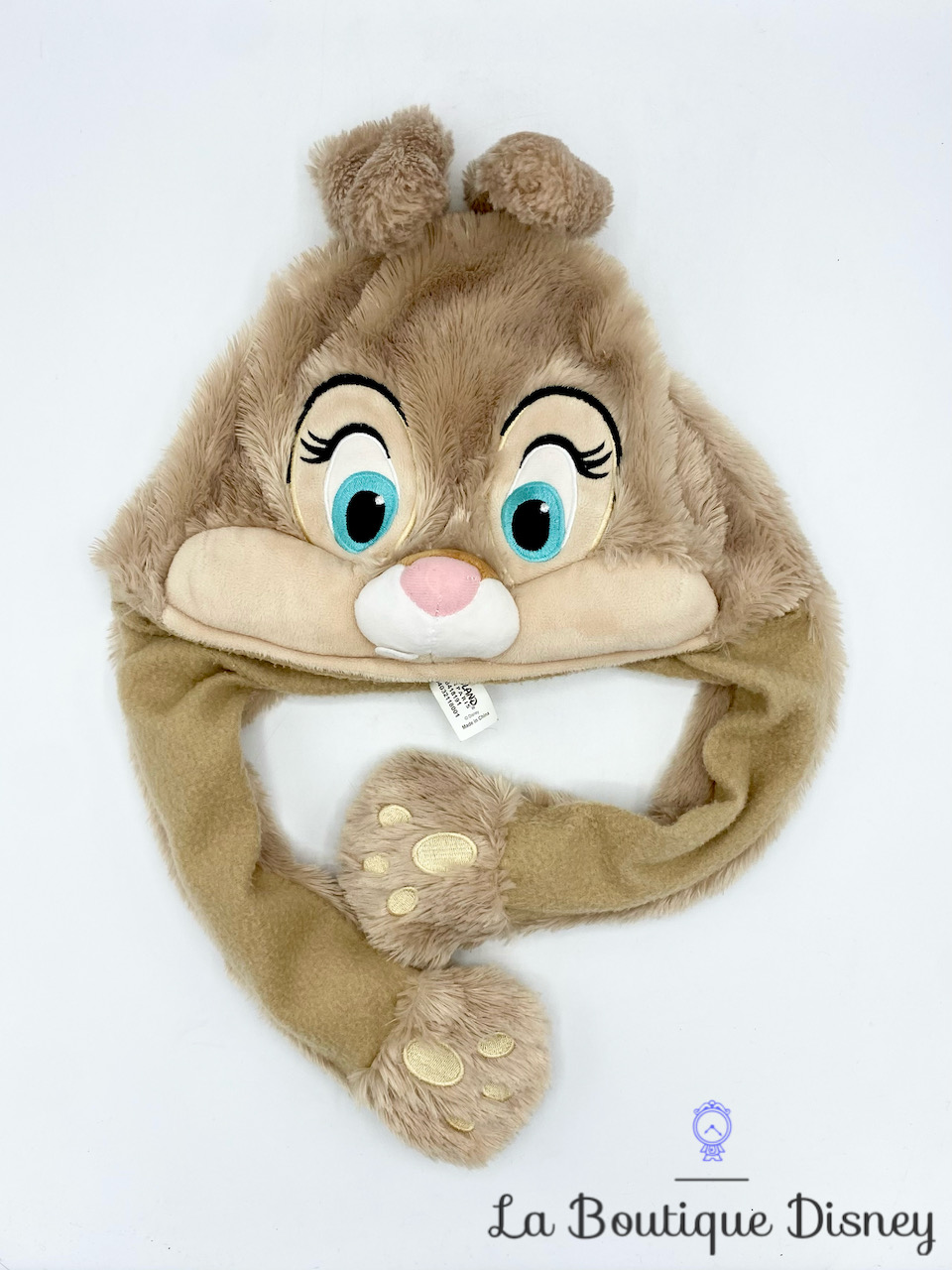 Bonnet Miss Bunny Bambi Disneyland Paris Disney chapeau lapin marron oreilles bougent articulées