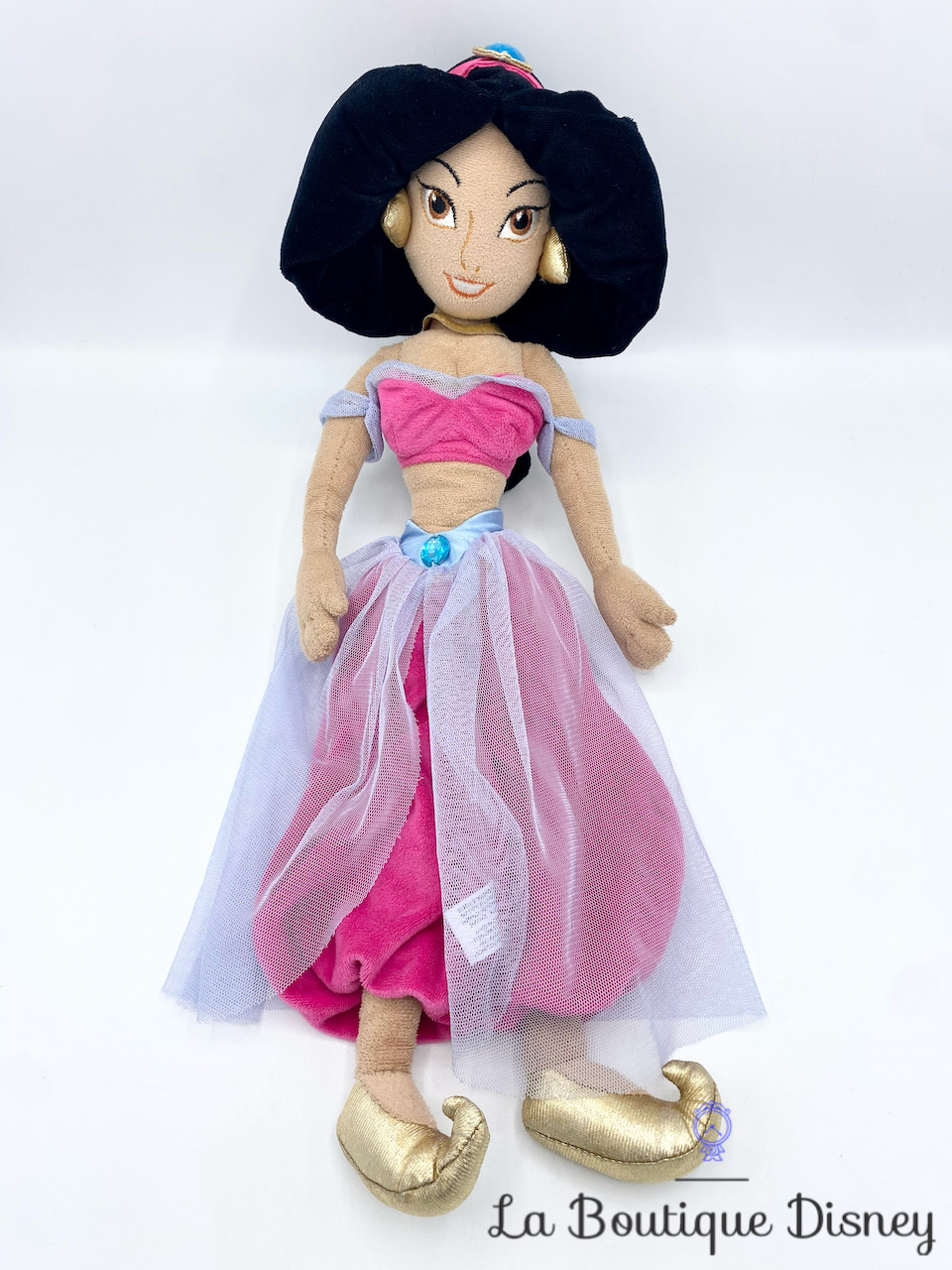 Poupée chiffon Jasmine rose Disney Store Aladdin peluche princesse orientale 48 cm