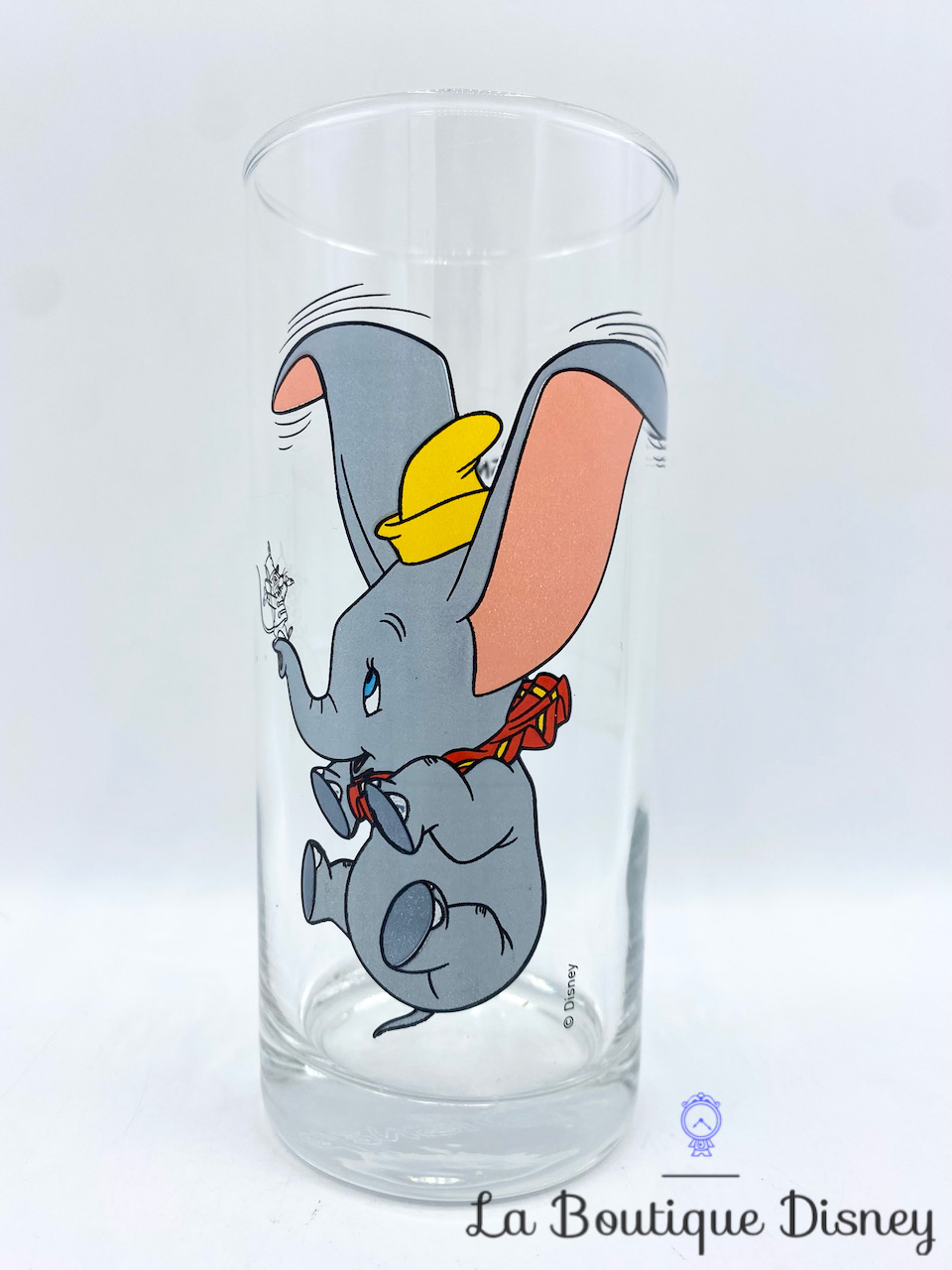 Verre Dumbo Disney éléphant gris transparent