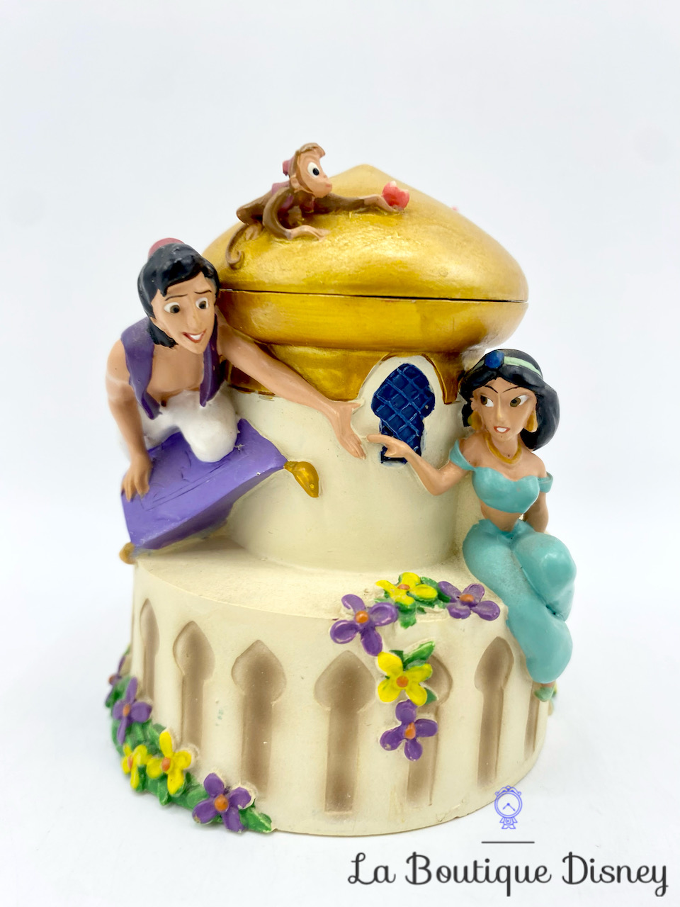 Boite résine Aladdin Disney vintage palais Jasmine Abu Jafar