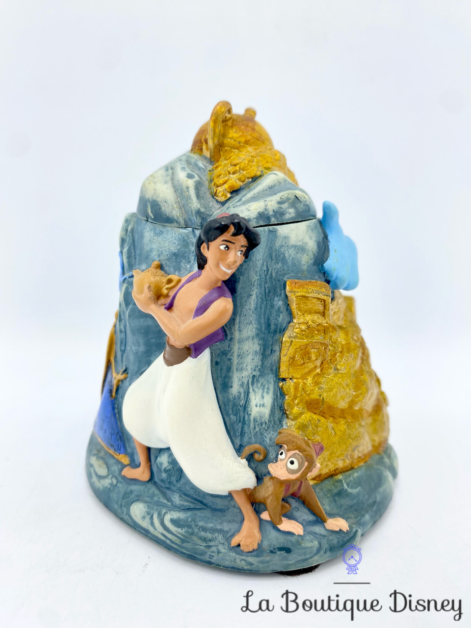 Boite résine Aladdin Disney vintage grotte Génie Abu