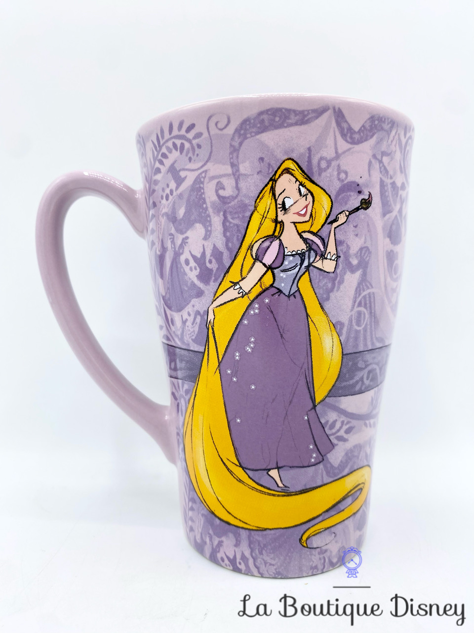 Tasse Raiponce peinture Disney Store mug princesse violet dessin