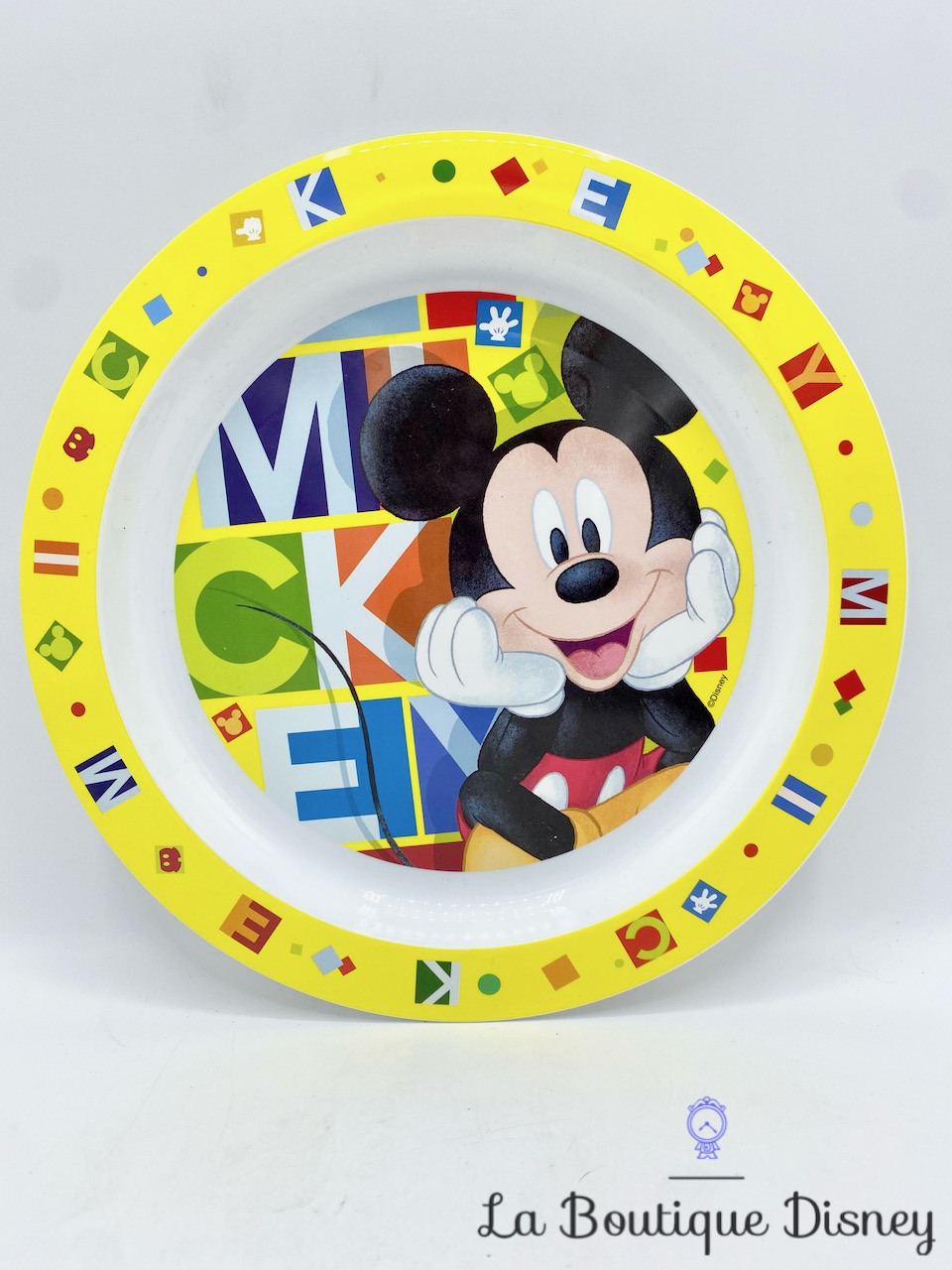 Assiette plastique Mickey Mouse Disney Sogesma jaune