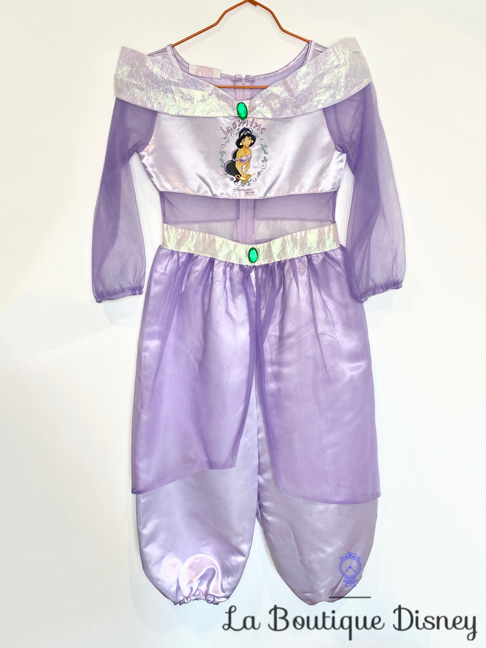 Déguisement Jasmine Disneyland Paris Disney taille 8 ans Aladdin combinaison princesse mauve violet