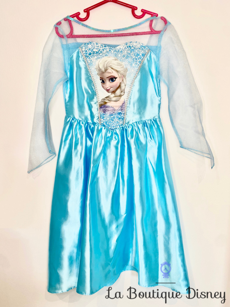 Déguisement Robe d'Elsa Reine des neiges à motifs taille 5-7 ans