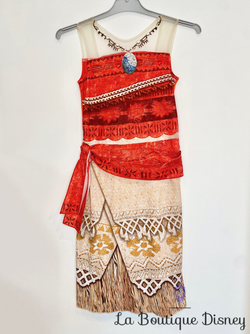Déguisement classique Vaiana robe avec collier Perruque