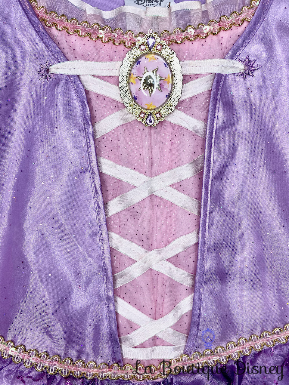 déguisement-raiponce-disney-store-taille-5-6-ans-robe-princesse-violet-paillettes-voile-rose-5