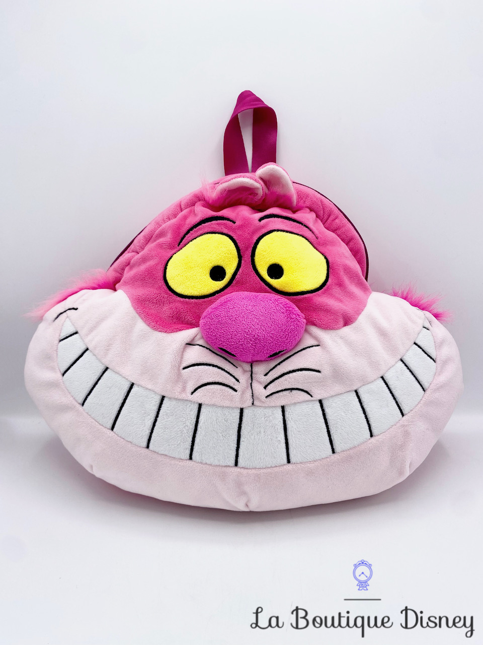 Sac à dos Chat Cheshire Disneyland Paris Disney Alice au pays des merveilles peluche visage chat rose