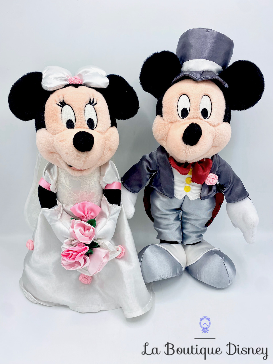Peluches Mickey Minnie Mariage Disneyland Paris 2005 Disney couple mariés 40 cm