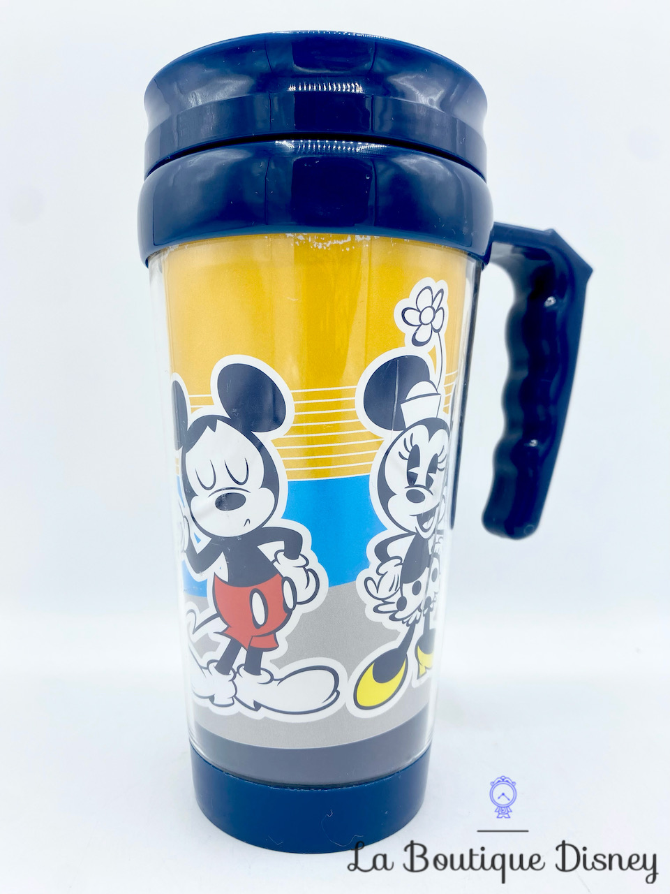 Thermos Mickey Minnie Donald Daisy Disneyland Paris Disney mug voyage plastique jaune