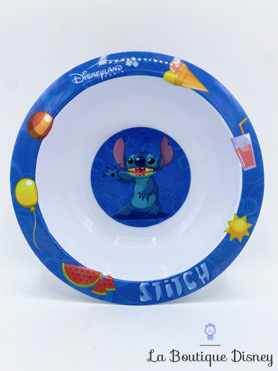 Assiette creuse Stitch Disneyland Paris Disney plastique bleu