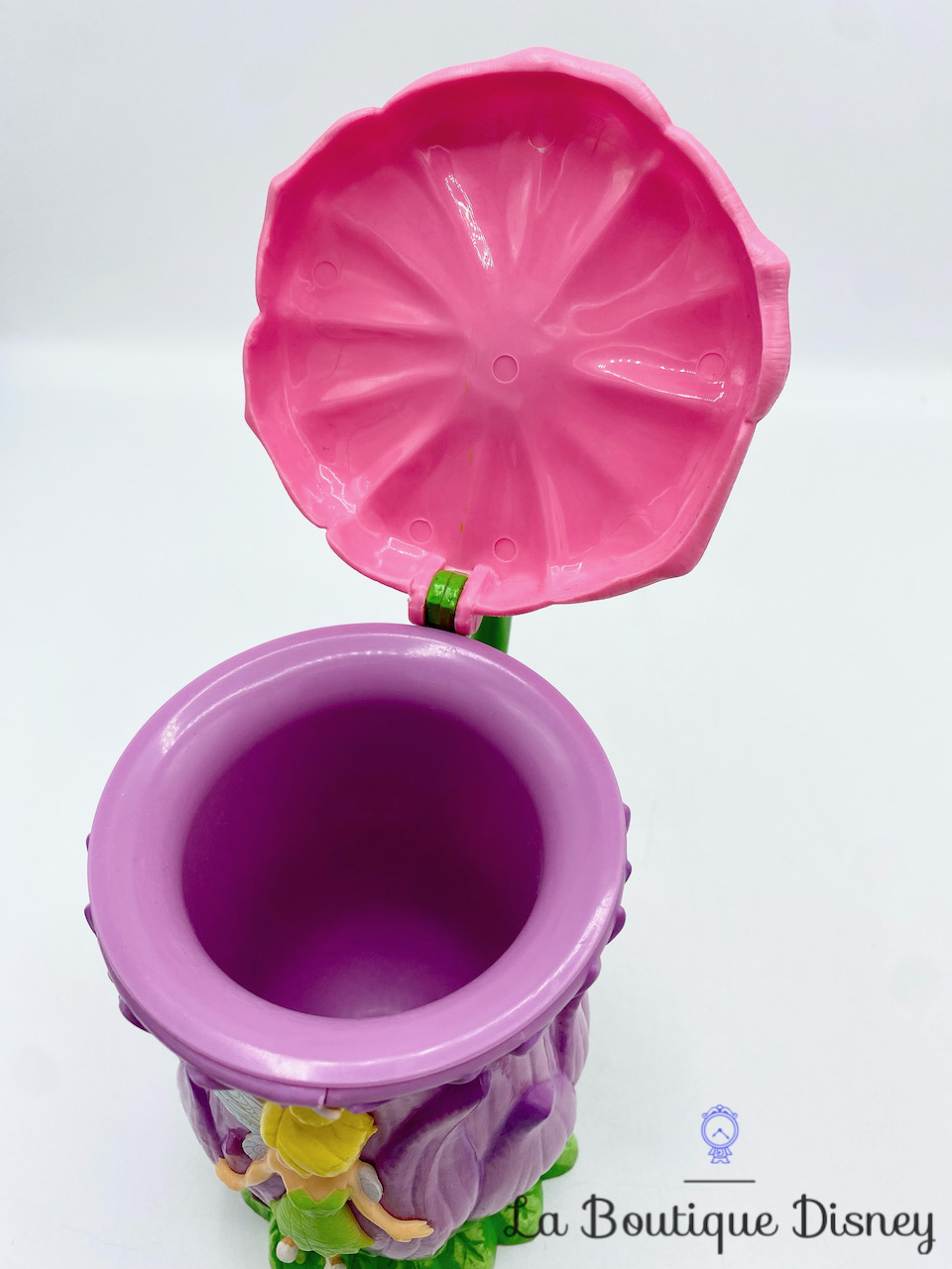 tasse-plastique-fée-clochette-disney-on-ice-cuillère-couvercle-fleur-4