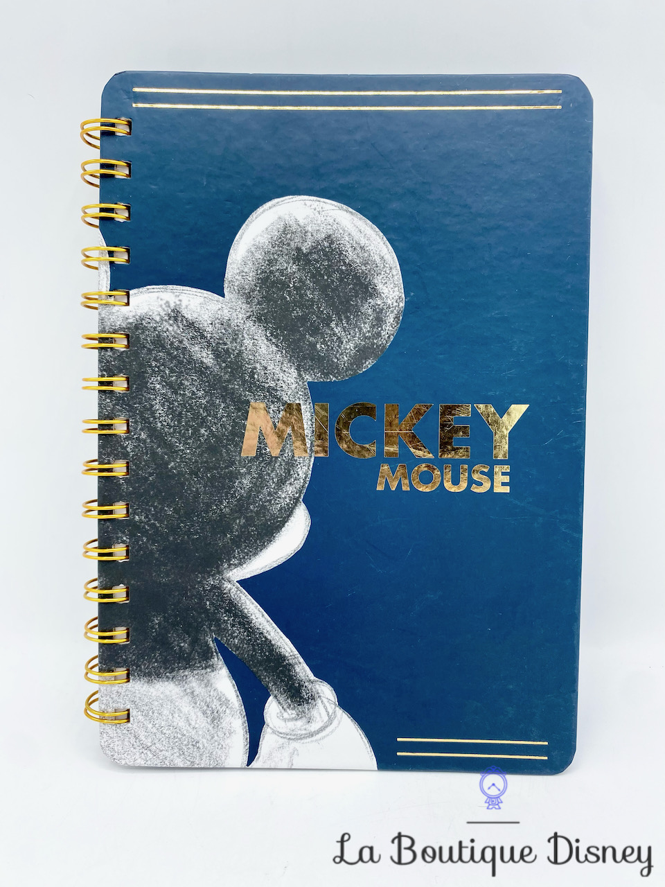 Carnet Mickey Mouse Disney A5 notes spirales bleu or