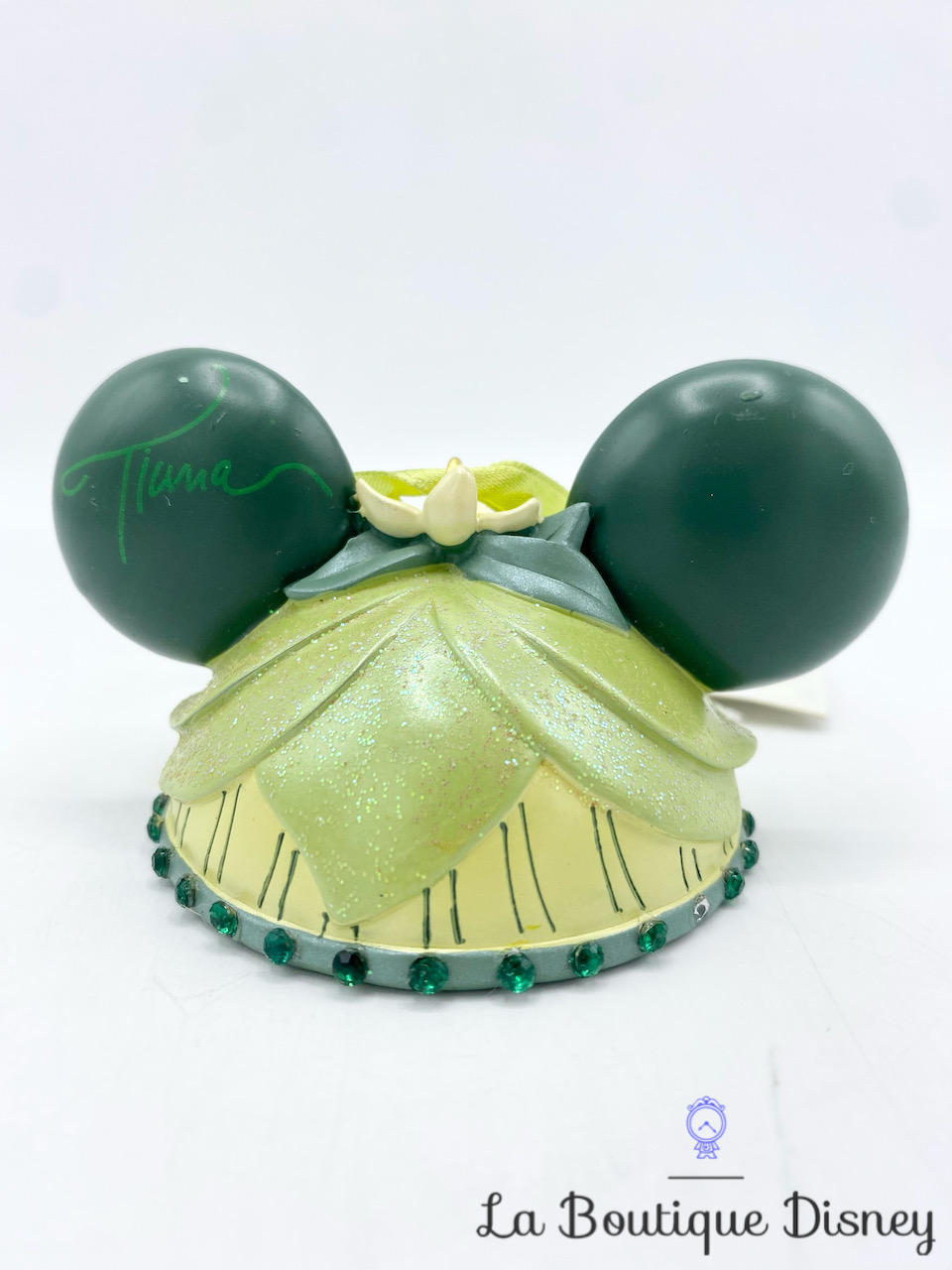 Ornement-Noël-Tiana-Ear-Hat-Disney-Parks-La-princesse-et-la-grenouille-Oreilles-Mickey-boule-suspension
