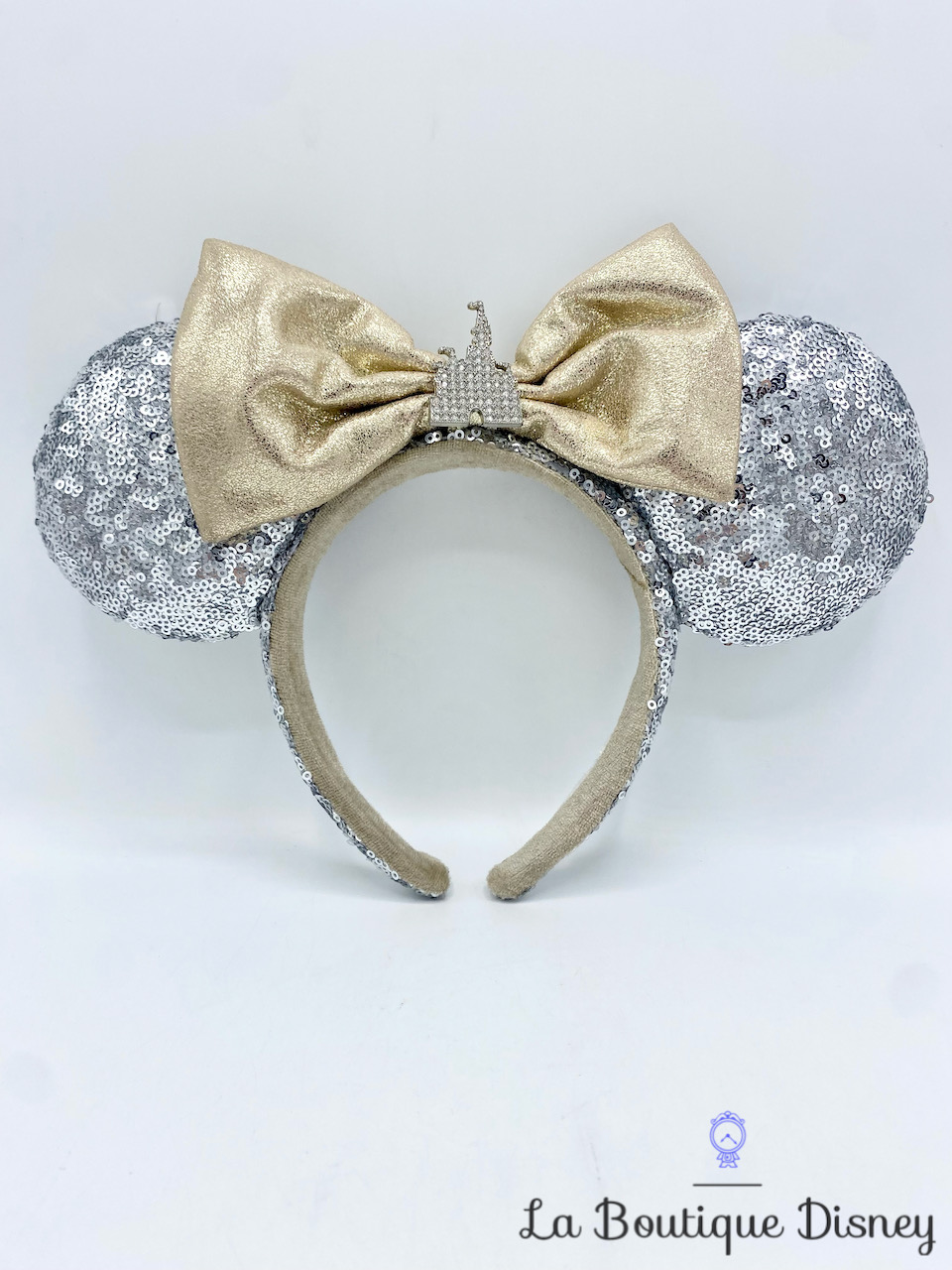 Serre tête Oreilles Minnie Mouse Cinderella Castle sequins Walt Disney World Disney Parks Ears gris château