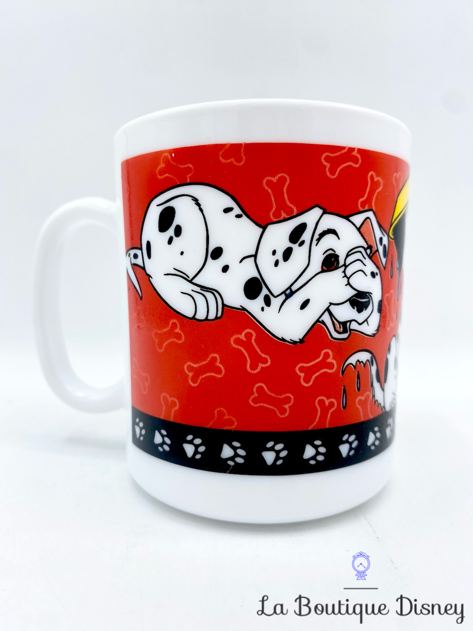 Mug Et Verre Arcopal 101 Dalmatiens - Multicouleur, En Verre, Occasion Bon État, Hauteur 9 Et 8.5 Cm