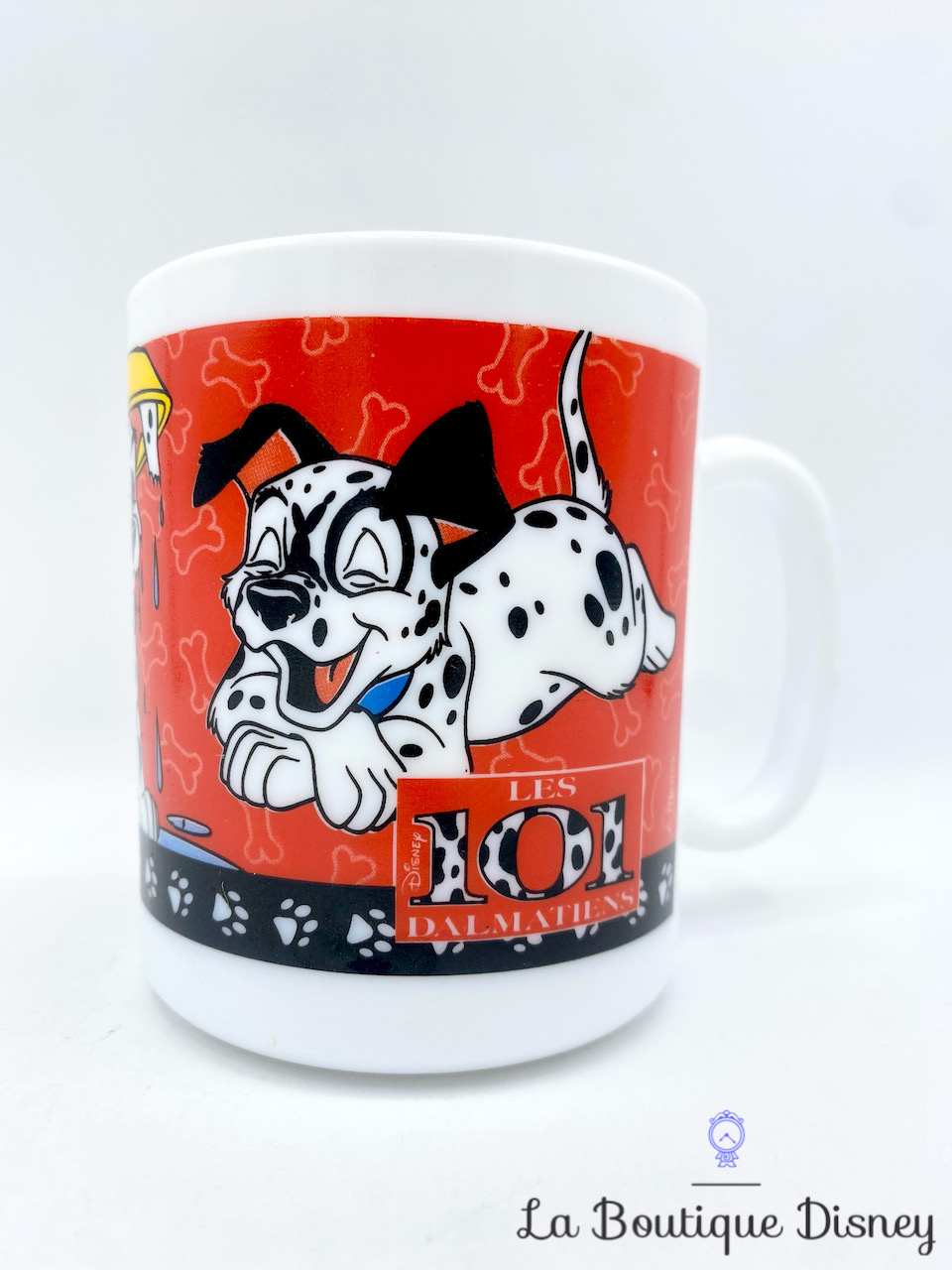 Tasse Les 101 Dalmatiens Disney mug Arcopal vintage chiens rouge