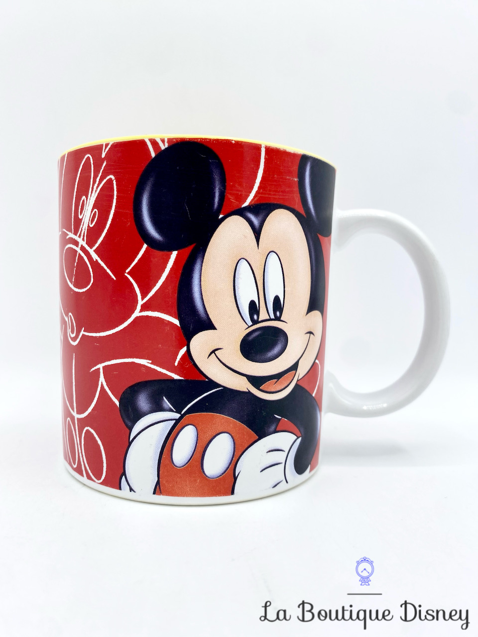 Tasse Mickey Mouse Disneyland Paris mug Disney Dessin rouge blanc