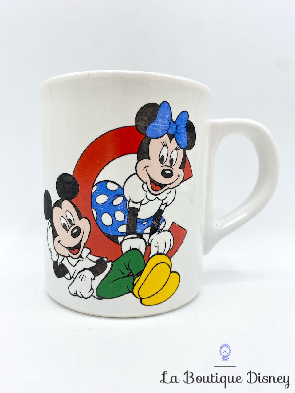 Tasse Mickey Minnie Lettre C Disneyland Paris mug Disney Collection ABC vintage