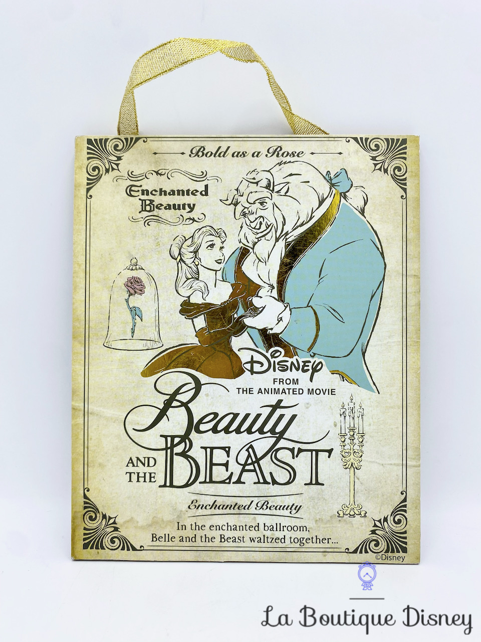 Plaque bois Beauty and the Beast Disney Primark La belle et la bête cadre décoration