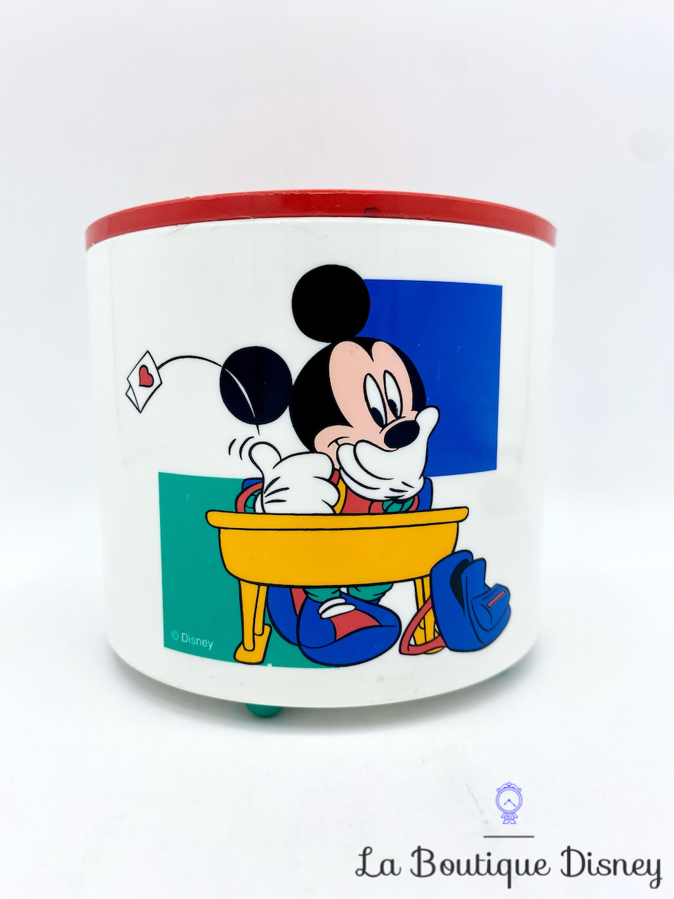 Boite Mickey Mouse Tupperware Disney vintage écolier lettre amour