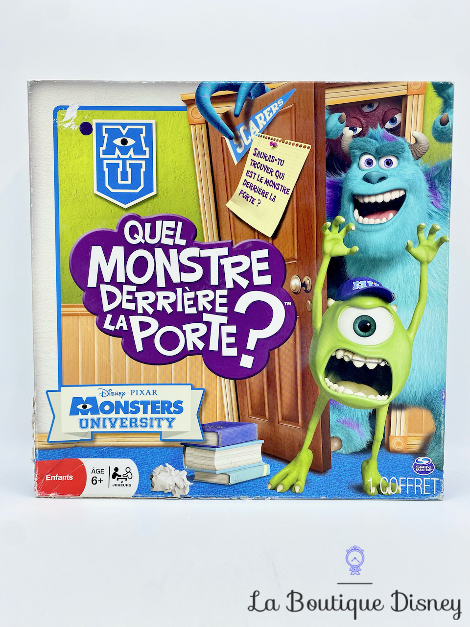Jeu de société Quel Monstre derrière la porte Monsters University Disney Pixar Spin Masters