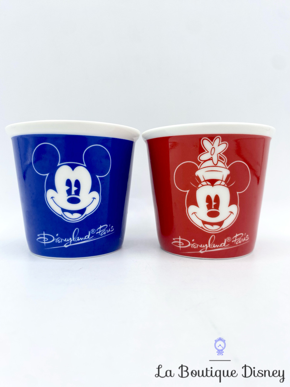Duo Mini Tasses Mickey Minnie rouge bleu Disneyland Paris mug Disney set expresso All Started with a Mouse