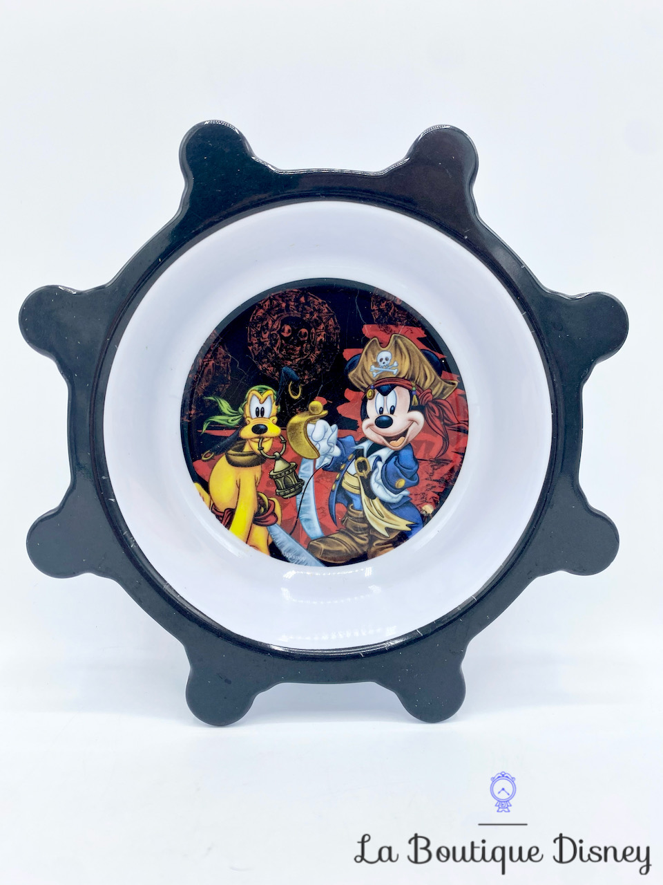 Assiette creuse Mickey Pluto Pirates des Caraïbes Disneyland Paris Disney plastique gouvernail