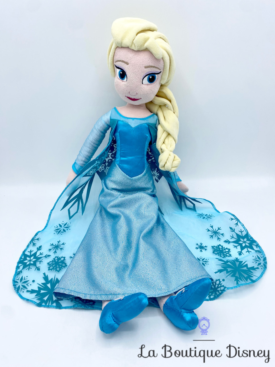Poupée chiffon Elsa La reine des neiges Disney Store Disney Parks peluche princesse robe bleue 52 cm