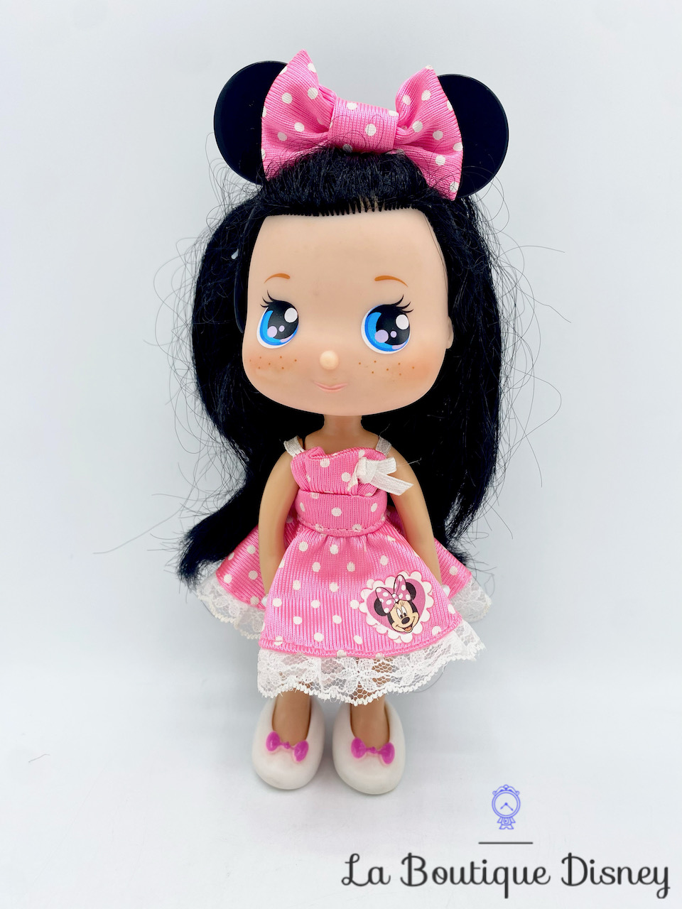 Mini Poupée I Love Minnie Mouse Disney Famosa robe pois rose 18 cm
