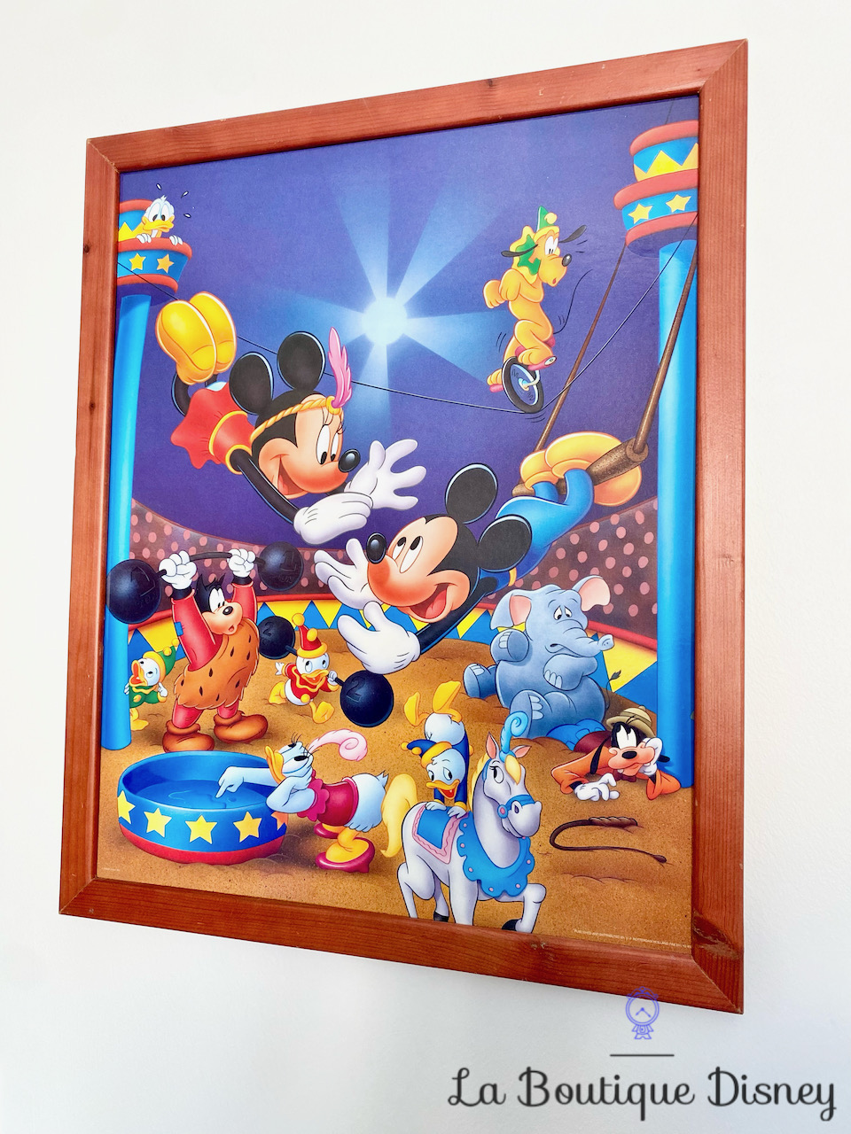 Cadre Mickey et ses amis Cirque Disney affiche tableau vintage