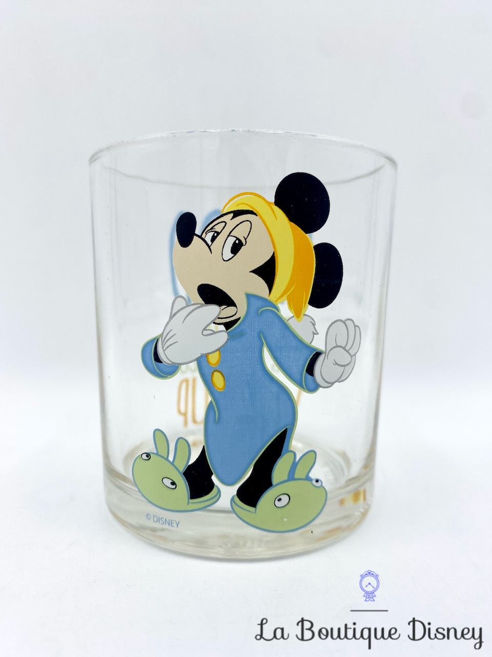 Verre Mickey Mouse Good Morning Time to Wake Up Disney HOME