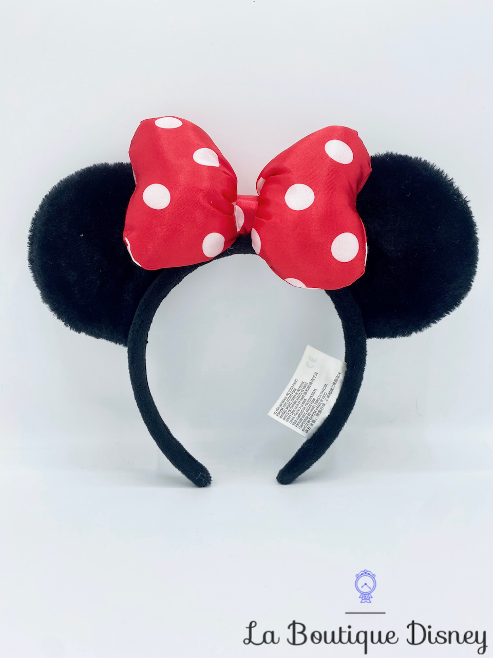 Serre tête Oreilles Minnie Mouse Disney Parks Disneyland Paris Ears noir noeud rouge pois classique